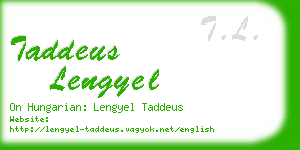 taddeus lengyel business card